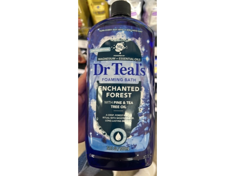 Dr Teal's Foaming Bubble Bath, Enchanted Forest, 34 fl oz/1000 mL