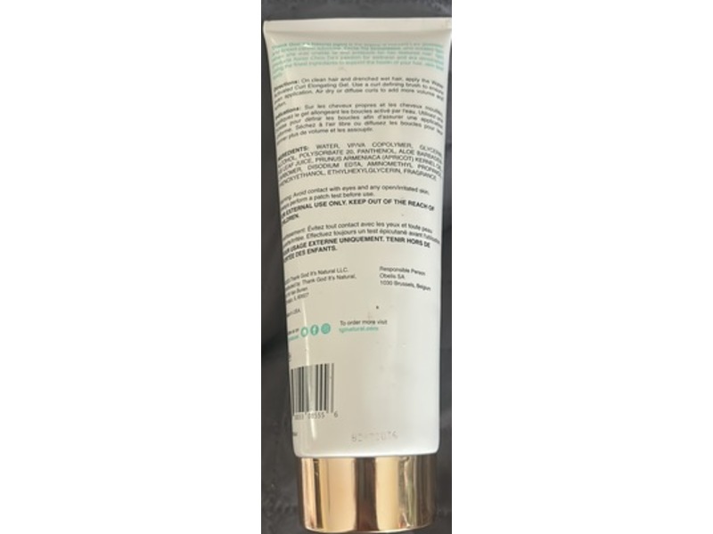 Thank God it's Natural Miracle Styling Water Activated Curl Elongating Gel, Aloe Vera + Panthenol, 8 fl oz/236 mL