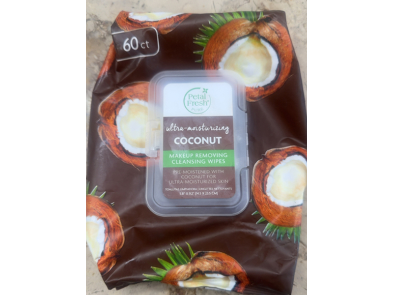Petal Fresh Ultra Moisturizing Makeup Removing Cleansing Wipes, Coconut, 60 Count