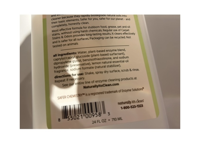 Naturally It's Clean Carpet Stains & Odors, 24 fl oz/710 mL