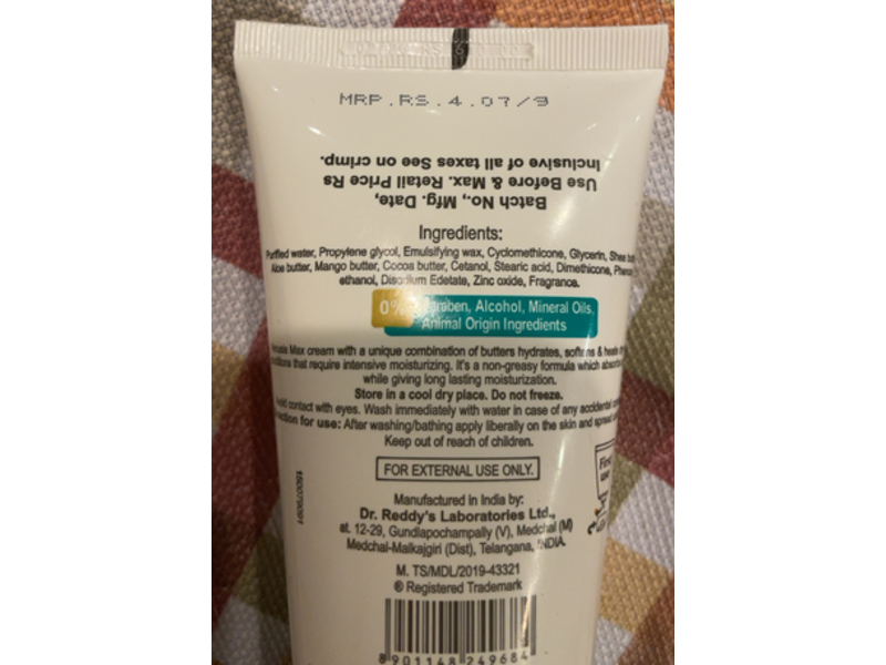 Venusia Max Intensive Moisturizing Cream, 150 g