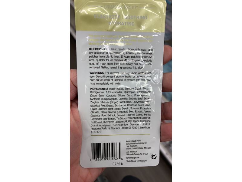 Masque Bar Hydro Eye Pure Gold Eye Patches