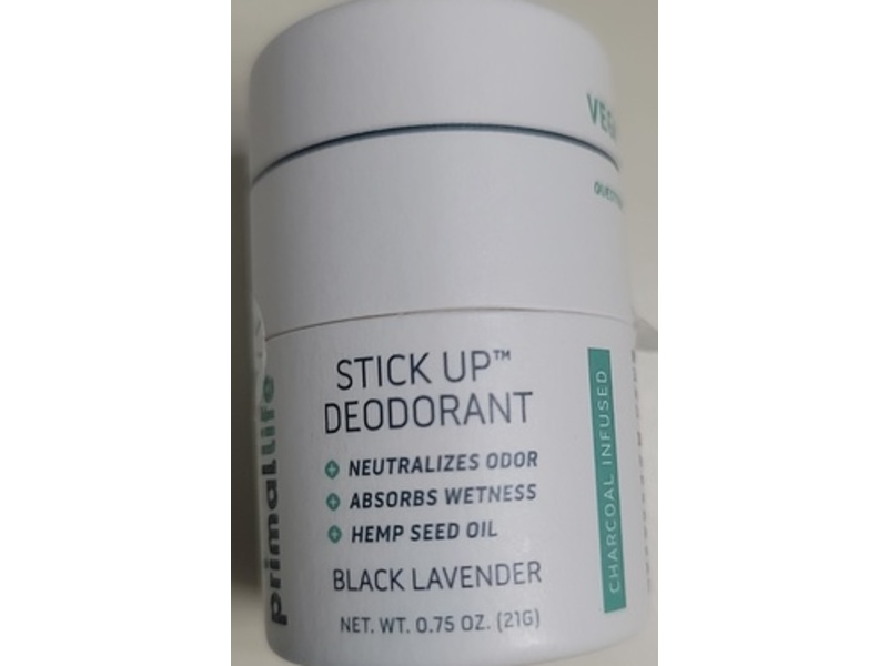 Primal Life Organics Stick Up Deodorant, Black Lavender, 0.75 oz/21 g