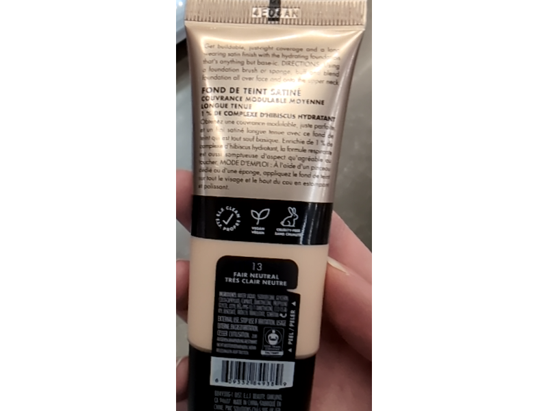 e.l.f. Soft Glam Satin Foundation,13 Fair Neutral, 1 fl oz/30 mL