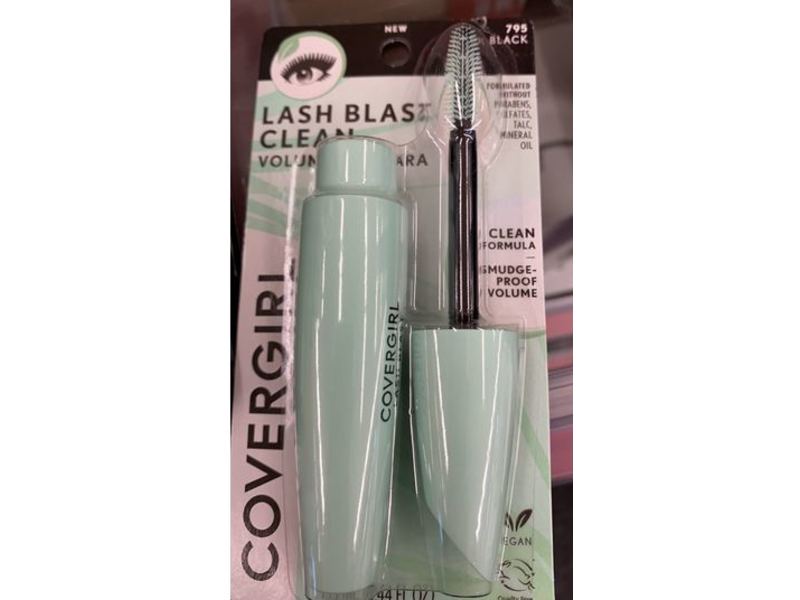 Covergirl Lash Blast Clean Volume Mascara, Pitch Black 795, 0.44 fl oz/13.1 mL