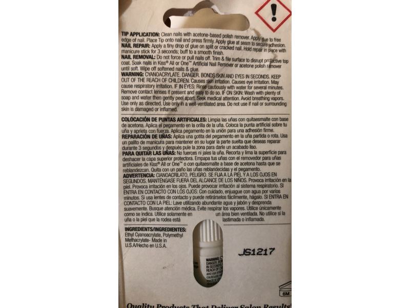 Kiss Products Maximum Speed Nail Glue, 0.1 Ounce