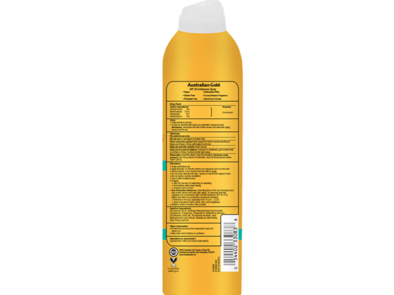 Australian Gold Ultimate Hydration Continuous Spray, SPF 30, 6 oz/170 g, Pack Of 2