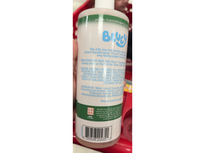 Bluey Happy Bubble Bath, Shea Butter, 32 fl oz/946 mL