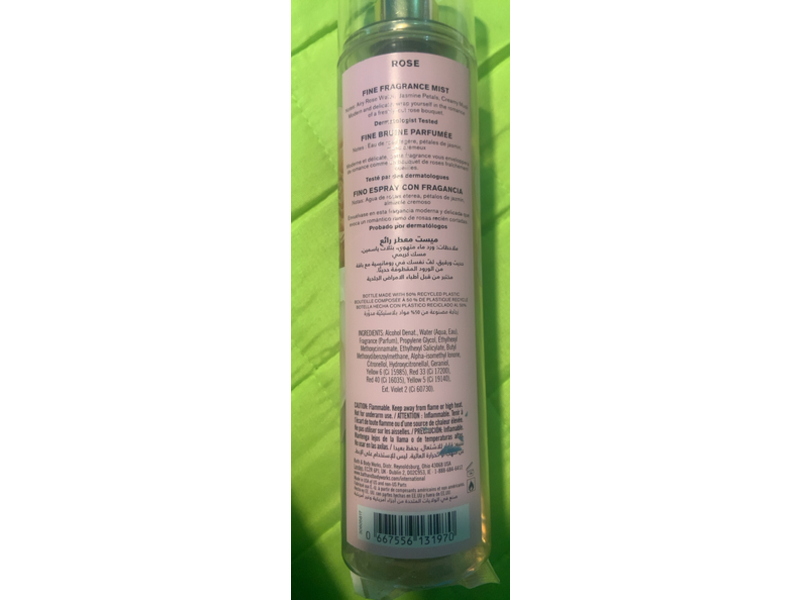 Bath & Body Works Fine Fragrance Mist, Rose, 8 fl oz / 236 mL