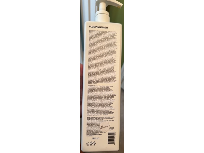 Kevin.Murphy Plumping Wash Densifying Shampoo, 33.6 fl oz/1 L