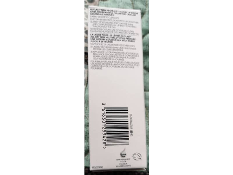 Covergirl Outlast All-Day Lip Color + Moisturizing Topcoat Set, 130 Rosie