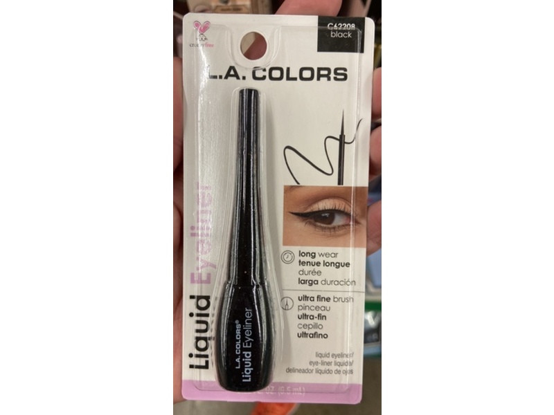 L.A. Colors Liquid Eyeliner, Black, 0.22 fl oz/6.5 mL