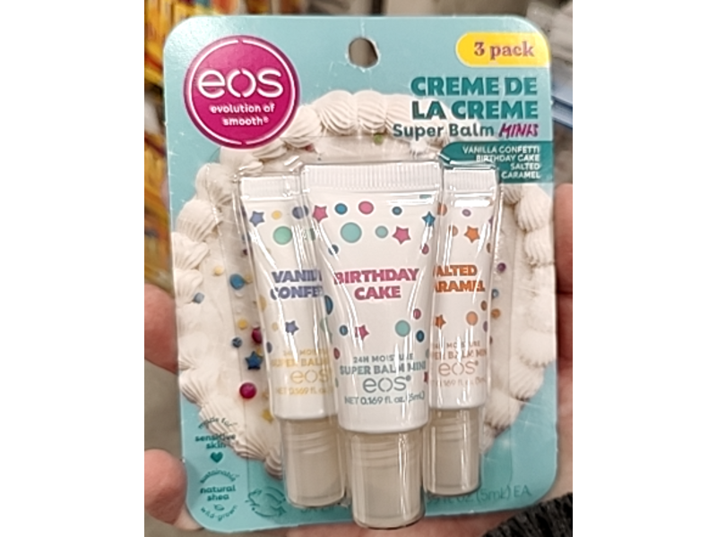 Eos Super Balm Minis, Crème de la Crème, 0.169 fl oz, 3 Count
