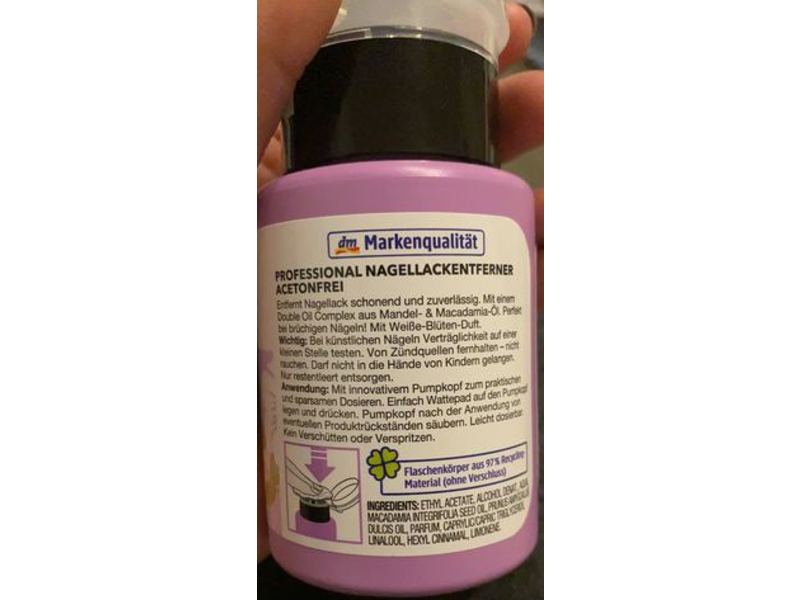 Dm Ebelin Nagellackentferner Professional Acetonfrei, 125 mL (Nail Polish Remover Professional, acetone-free, 125 ml)