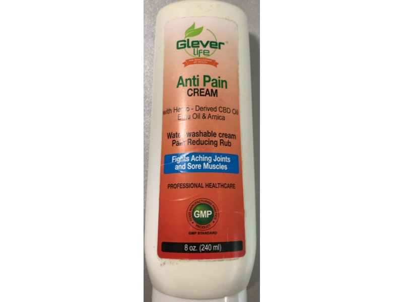 Glever Life Anti Pain Cream, 8 oz/240 mL