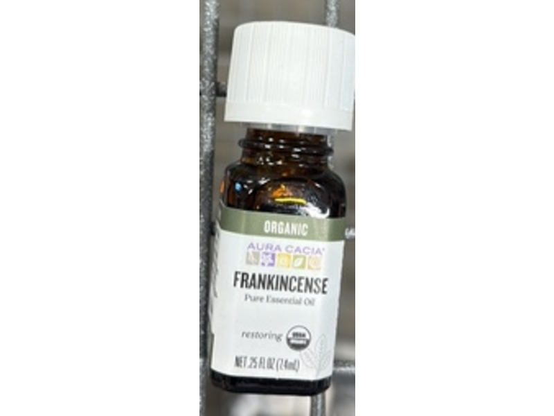 Aura Cacia Organic Restoring Essential Oil, Frankincense, 0.25 fl oz/7.4 mL