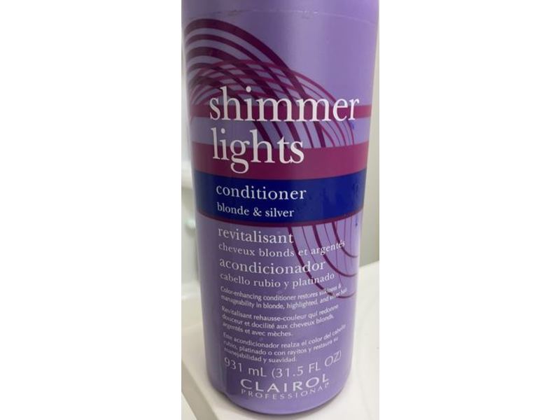 Clairol Shimmer Lights Conditioner, Blonde & Silver, 31.5 fl oz/931 mL
