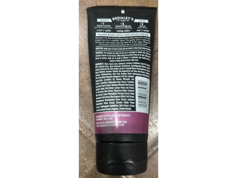 Bromley's For MenVelvety Shave Cream, Bergamot Lavender, 6 fl oz/177 mL