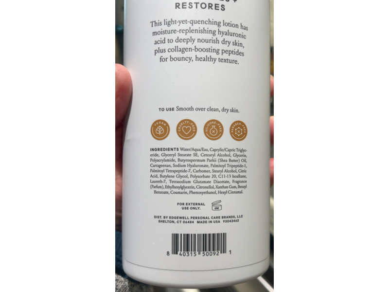 Billie Bounce Hydrating Body Lotion, Creamy Vanilla Cedar, 18 fl oz