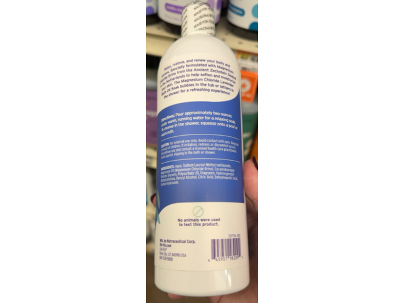 Life-Flo Cleanse & Refresh Magnesium Oil Bath Soak, Lavender Scent, 16 fl oz/473 mL