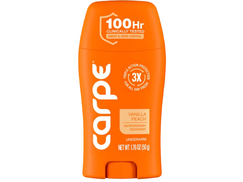 Carpe Underarm Antiperspirant Stick, Vanilla Peach, 1.76 oz/50 g