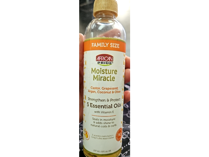 African Pride Moisture Miracle 5 Essential Hair Oil, 8 fl oz/237 mL