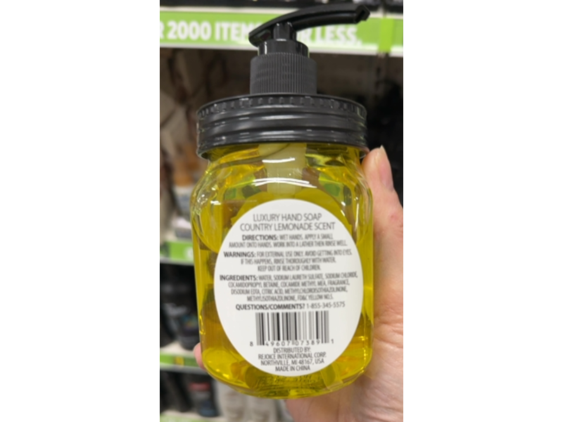 Luxury Hand Soap, Country Lemonade Scent, 12 fl oz/354 mL, Pack Of 2