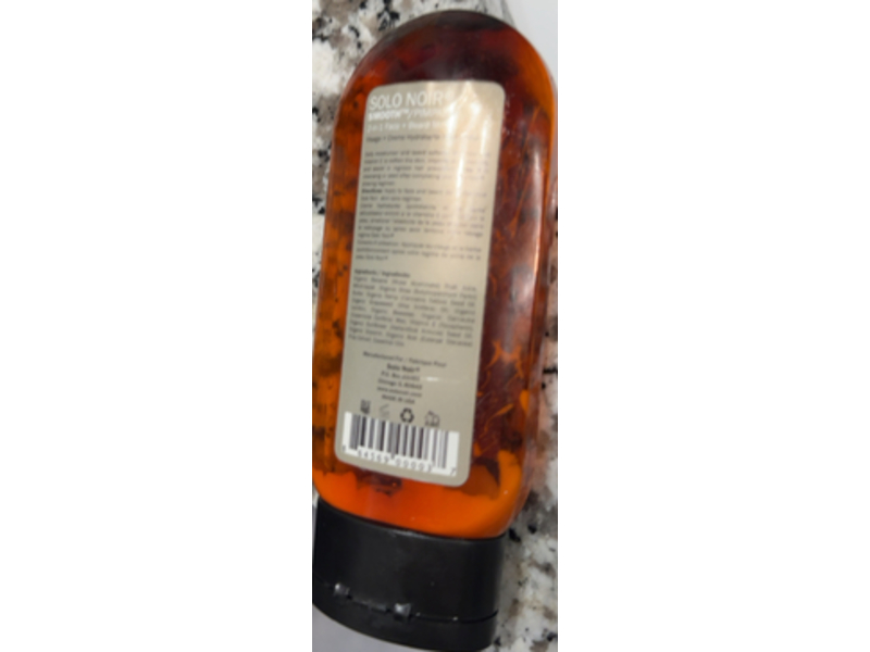 Solo Noir Smooth Face + Beard Moisturizer, 4 fl oz/120 mL