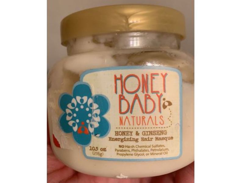 Honey Baby Naturals Energizing Hair Masque, Honey & Ginseng, 10.5 oz/298 g