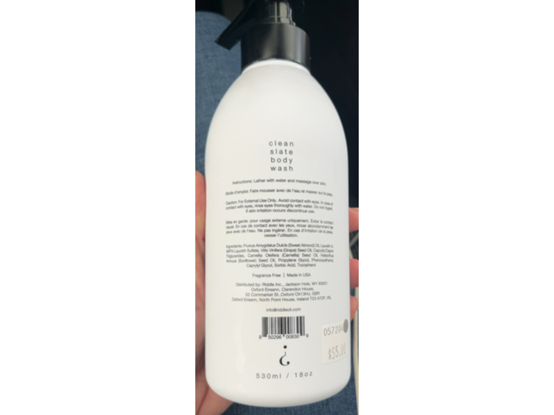 Fraiche Clean Slate Body Wash, 18 oz/530 mL