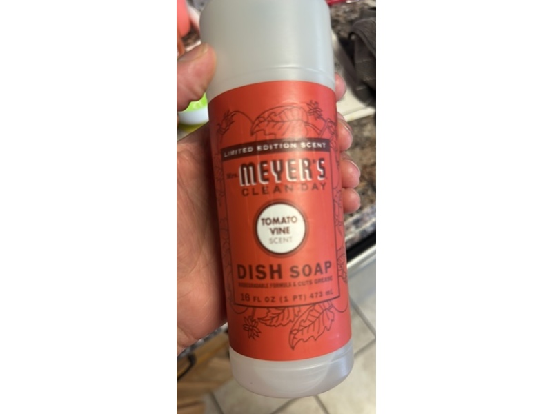 Mrs. Meyer's Clean Day Dish Soap, Toamto Vine Scent, 16 fl oz/473 mL