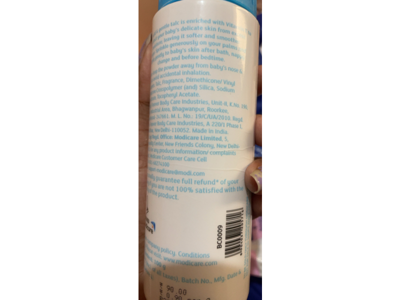 Modicare Baby Spa Talcum Powder with Vitamin E 100 g