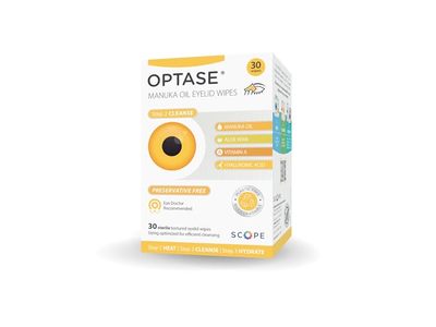 Optase Manuka Oil Eyelid Wipes, 30 Count