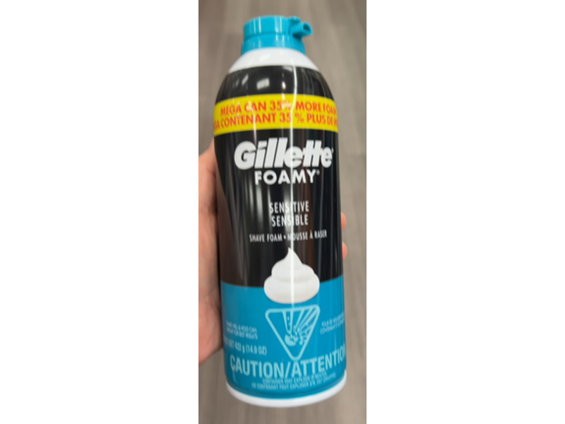 Gillette Foamy Sensitive Shave Foam, 14.9 oz/422 g
