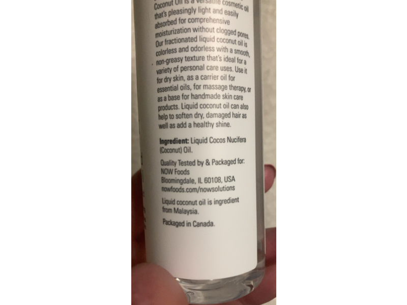 Now Solutions Liquid Coconut Oil, 4 fl oz/118 mL