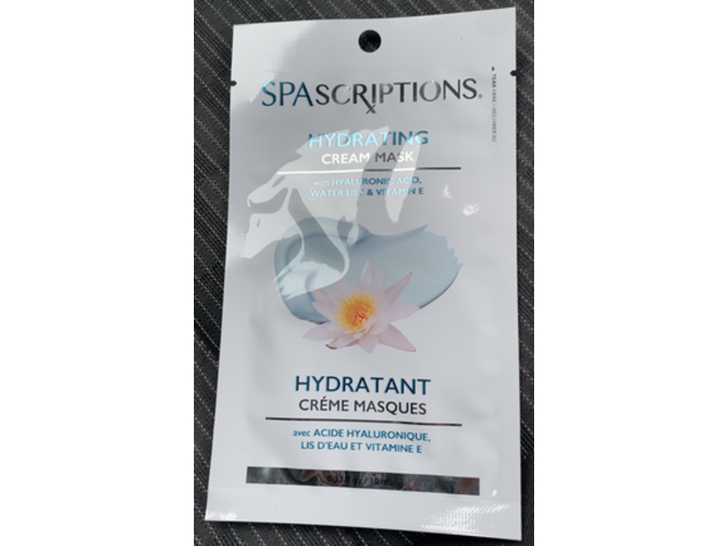 Spascriptions Hydrating Cream Mask with Hyaluronic Acid, Water Lily & Vitamin E, 0.33 fl oz/10 mL