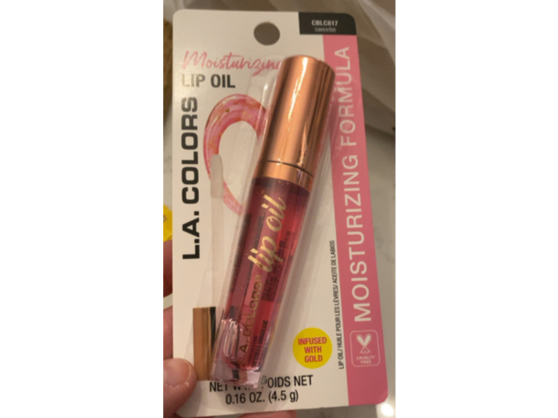 L.A. Colors Moisturizing Lip Oil, Sweetie, 0.16 oz/4.5 g