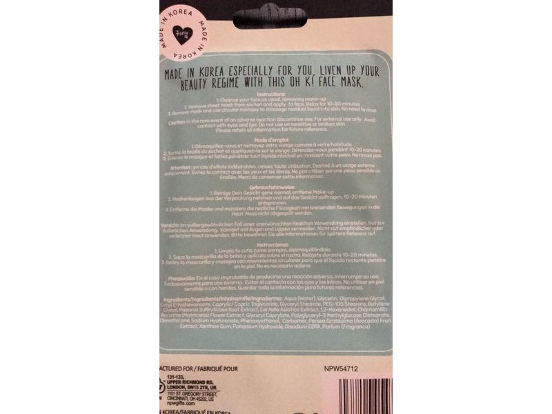 Oh K! Avocado Sheet Mask