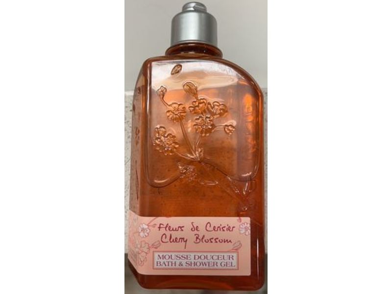 L'Occitane Bath & Shower Gel, Cherry Blossom, 8.4 fl oz/250 mL