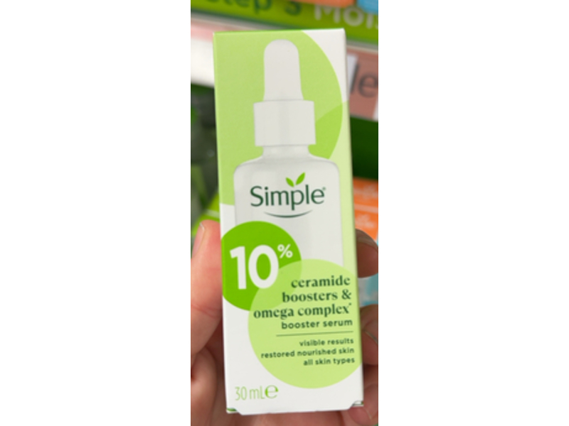 Simple Booster Serum, 10% Ceramide & Omega Complex, 30 mL