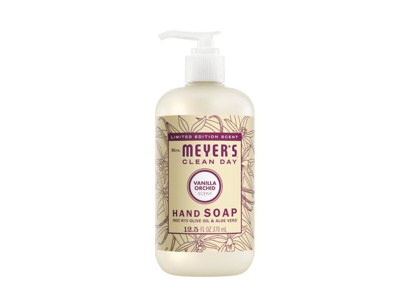Mrs. Meyer's Clean Day Hand Soap, Vanilla Orchid Scent, 12.5 fl oz/370 mL