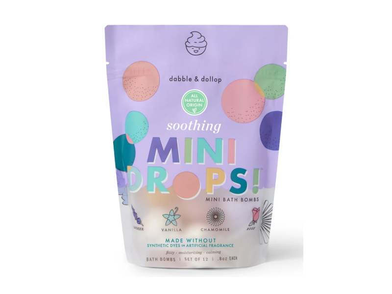 Dabble & Dollop Mini Drops, Soothing, Lavender + Vanilla + Chamomile + Rose, 0.8 oz, Pack Of 12