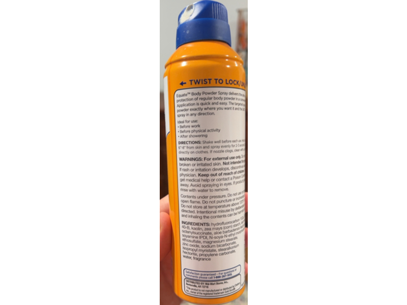 Equate Body Powder Spray, Fresh Scent, 7 oz/198 g