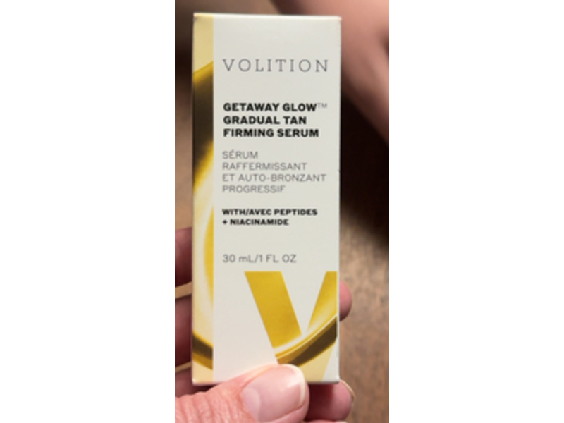 Volition Getaway Glow Gradual Tan Firming Serum, Peptides + Niacinamide, 1 fl oz/30 mL