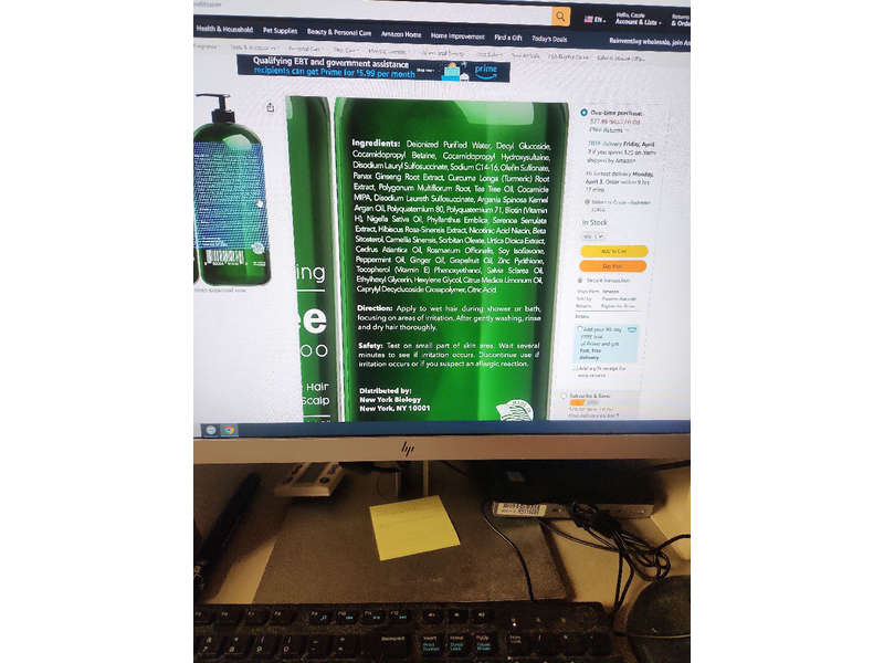 New York Biology Invigorating Shampoo & Conditioner, Tea Tree, 16.9 fl oz/500 mL