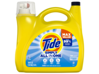 Tide Simply All-in-One Laundry Detergent, Refreshing Breeze, 128 Loads, 184 fl oz/5.44 L - thumbnail 1