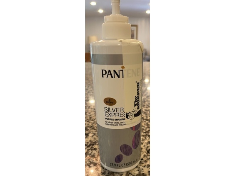 Pantene Pro-V Silver Expressions Purple Shampoo, 17.9 fl oz/530 mL.