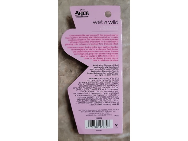Wet n Wild Disney Alice In Wonderland Liquid Eyeliner, Silly Nonsense, 0.017 oz
