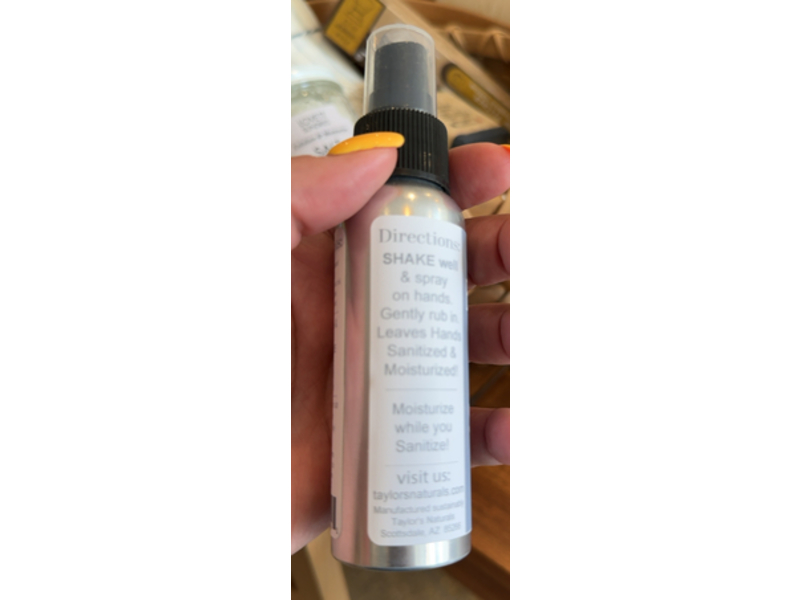 Elevated Body Care Natural Hand Sanitizer with Moisturizer, Earl Gray, 2.27 fl oz/80 mL