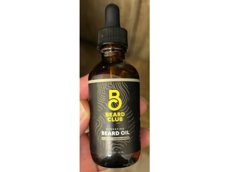 The Beard Club Beard Oil, Classic Sandalwood, 2 fl oz/59 mL
